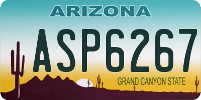 AZ license plate ASP6267