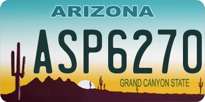 AZ license plate ASP6270