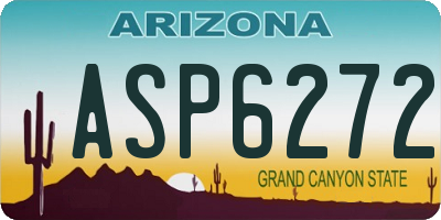 AZ license plate ASP6272