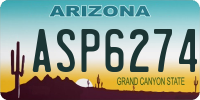AZ license plate ASP6274