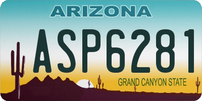 AZ license plate ASP6281