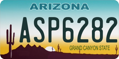 AZ license plate ASP6282