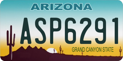 AZ license plate ASP6291