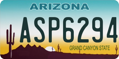 AZ license plate ASP6294