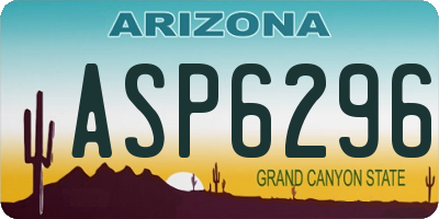 AZ license plate ASP6296