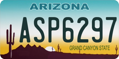 AZ license plate ASP6297