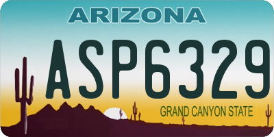 AZ license plate ASP6329