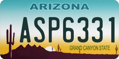 AZ license plate ASP6331
