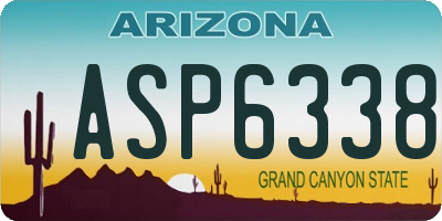 AZ license plate ASP6338