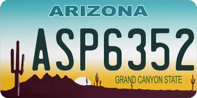 AZ license plate ASP6352