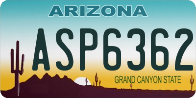 AZ license plate ASP6362