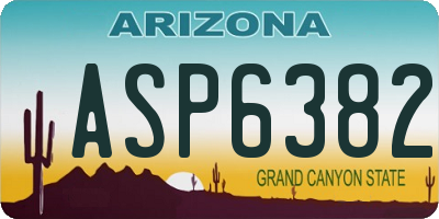 AZ license plate ASP6382