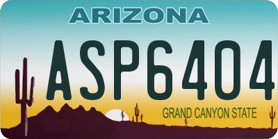 AZ license plate ASP6404