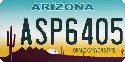 AZ license plate ASP6405
