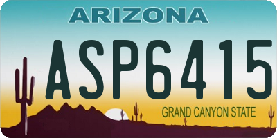 AZ license plate ASP6415