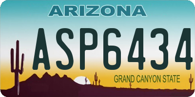 AZ license plate ASP6434