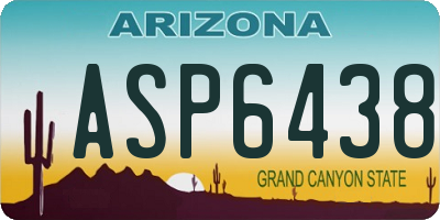 AZ license plate ASP6438
