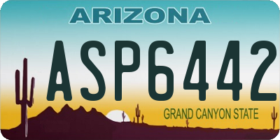 AZ license plate ASP6442