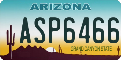 AZ license plate ASP6466