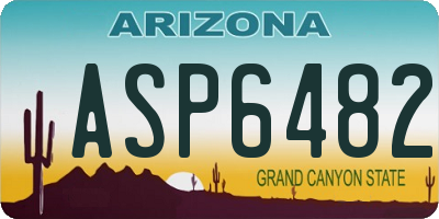 AZ license plate ASP6482