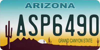 AZ license plate ASP6490