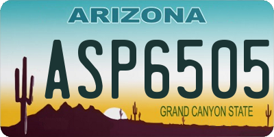 AZ license plate ASP6505