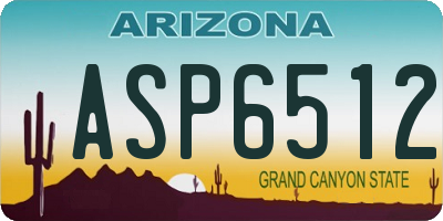 AZ license plate ASP6512