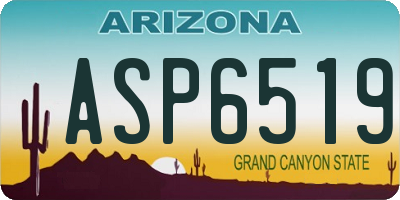 AZ license plate ASP6519