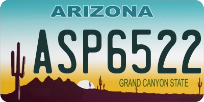 AZ license plate ASP6522