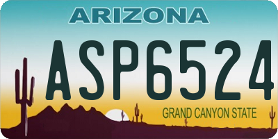 AZ license plate ASP6524