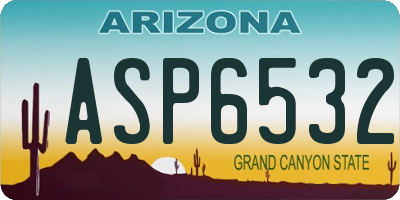 AZ license plate ASP6532