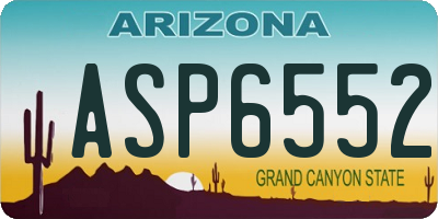 AZ license plate ASP6552