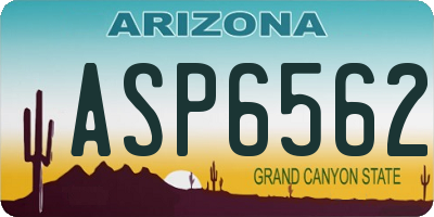 AZ license plate ASP6562