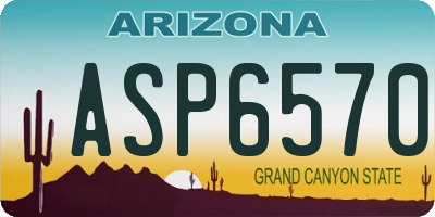 AZ license plate ASP6570
