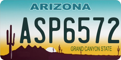 AZ license plate ASP6572