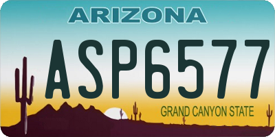 AZ license plate ASP6577