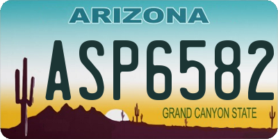 AZ license plate ASP6582