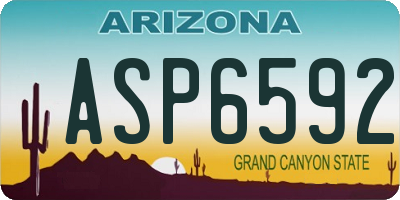 AZ license plate ASP6592