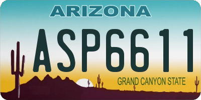 AZ license plate ASP6611