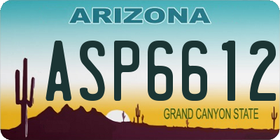 AZ license plate ASP6612
