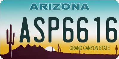 AZ license plate ASP6616