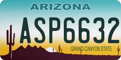 AZ license plate ASP6632