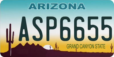 AZ license plate ASP6655