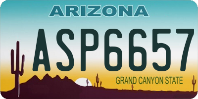 AZ license plate ASP6657