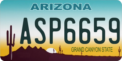 AZ license plate ASP6659