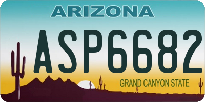 AZ license plate ASP6682