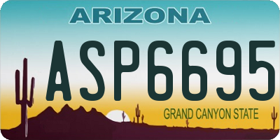 AZ license plate ASP6695
