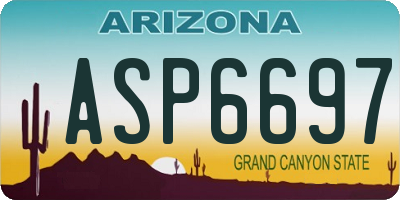 AZ license plate ASP6697