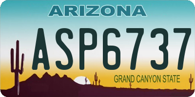 AZ license plate ASP6737