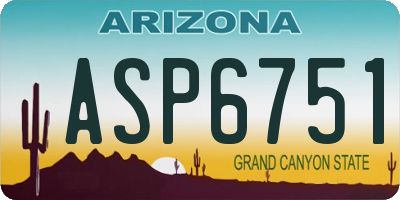 AZ license plate ASP6751
